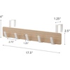 image:imageYAMAZAKI Home Ply Over The Door Hooks  Hanging Coat Rack Wood OverTheDoor Minimal Assembly ReqAsh