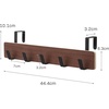 image:imageYAMAZAKI Home Ply Over The Door Hooks  Hanging Coat Rack Wood OverTheDoor Minimal Assembly ReqWalnut