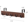 image:imageYAMAZAKI Home Ply Over The Door Hooks  Hanging Coat Rack Wood OverTheDoor Minimal Assembly ReqWalnut