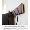 image:imageYAMAZAKI Home Ply Over The Door Hooks  Hanging Coat Rack Wood OverTheDoor Minimal Assembly ReqWalnut