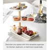 image:imageYAMAZAKI Home Rin 3Tier Accessory Tray  Jewelry Holder amp Storage Organizer Metal With Wooden Accent  SteelAsh