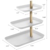 image:imageYAMAZAKI Home Rin 3Tier Accessory Tray  Jewelry Holder amp Storage Organizer Metal With Wooden Accent  SteelAsh