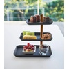 image:imageYAMAZAKI Home Rin 3Tier Accessory Tray  Jewelry Holder amp Storage Organizer Metal With Wooden Accent  SteelWalnut