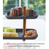 image:imageYAMAZAKI Home Rin 3Tier Accessory Tray  Jewelry Holder amp Storage Organizer Metal With Wooden Accent  SteelWalnut