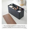 image:imageYAMAZAKI Home Rin Countertop Organizer Bathroom Kitchen Counter Organizer Metal Toiletries Holder  Steel  Wood  Versatile kitchen and bathroom countertop organizer Designed for convenient home organization Suits modern home storageBlack