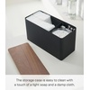 image:imageYAMAZAKI Home Rin Countertop Organizer Bathroom Kitchen Counter Organizer Metal Toiletries Holder  Steel  Wood  Versatile kitchen and bathroom countertop organizer Designed for convenient home organization Suits modern home storageBlack
