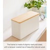 image:imageYAMAZAKI Home Rin Countertop Organizer Bathroom Kitchen Counter Organizer Metal Toiletries Holder  Steel  Wood  Versatile kitchen and bathroom countertop organizer Designed for convenient home organization Suits modern home storageWhite