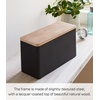 image:imageYAMAZAKI Home Rin Countertop Organizer Bathroom Kitchen Counter Organizer Metal Toiletries Holder  Steel  Wood  Versatile kitchen and bathroom countertop organizer Designed for convenient home organization Suits modern home storageBlack