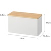 image:imageYAMAZAKI Home Rin Countertop Organizer Bathroom Kitchen Counter Organizer Metal Toiletries Holder  Steel  Wood  Versatile kitchen and bathroom countertop organizer Designed for convenient home organization Suits modern home storageWhite