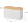 image:imageYAMAZAKI Home Rin Countertop Organizer Bathroom Kitchen Counter Organizer Metal Toiletries Holder  Steel  Wood  Versatile kitchen and bathroom countertop organizer Designed for convenient home organization Suits modern home storageWhite