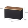 image:imageYAMAZAKI Home Rin Countertop Organizer Bathroom Kitchen Counter Organizer Metal Toiletries Holder  Steel  Wood  Versatile kitchen and bathroom countertop organizer Designed for convenient home organization Suits modern home storageBlack