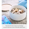 image:imageYAMAZAKI Home Rin Round Storage Case Snacks Toy Or Craft Supplies Holder Sewing Box Organizer Wooden Lid Tray  Tall  Steel  WoodAsh