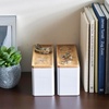 image:imageYAMAZAKI Home Rin Stacking Watch And Accessory Case Jewelry Box Organizer For Glasses  Plastic  WoodWhite