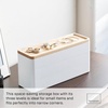 image:imageYAMAZAKI Home Rin Stacking Watch And Accessory Case Jewelry Box Organizer For Glasses  Plastic  WoodWhite