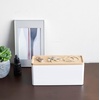image:imageYAMAZAKI Home Rin Stacking Watch And Accessory Case Jewelry Box Organizer For Glasses  Plastic  WoodWhite