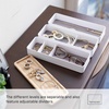 image:imageYAMAZAKI Home Rin Stacking Watch And Accessory Case Jewelry Box Organizer For Glasses  Plastic  WoodWhite