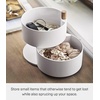 image:imageYAMAZAKI Home Rotating Accessory Organizer 2Tier Storage Box Watch or Glasses Holder  Large  Plastic  Wood