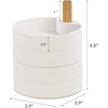 image:imageYAMAZAKI Home Rotating Jewelry Organizer 4Tier Storage Box Stacked Accessory Trays With Wooden Dowel  Small  Plastic  Wood  Rotating 4tier storage box with stacked accessory trays Plastic and wood construction featuring an elegant wooden dowelWhite
