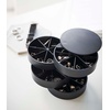 image:imageYAMAZAKI Home Rotating Jewelry Organizer 4Tier Storage Box Stacked Accessory TraysBlack