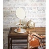 image:imageYAMAZAKI Home Round Standing Mirror with TwoTiered Accessory Trays Bathroom and Bedroom Organizer  Steel  Wood  Mirror Diameter 59 Inches  Features a rotating doublesided mirror with 1x and 3x magnification Sleek steel and wood construction Organize jewelryMirror