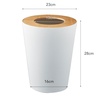 image:imageYAMAZAKI Home Round Trash Can  Small Modern Home Wastebasket for Bathroom Kitchen Office Round Steel  Wood 185 gallons 7 liters Lid No Assembly ReqAsh
