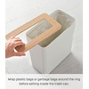image:imageYAMAZAKI Home Round Trash Can  Small Modern Home Wastebasket for Bathroom Kitchen Office Round Steel  Wood 185 gallons 7 liters Lid No Assembly ReqAsh