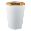 image:imageYAMAZAKI Home Round Trash Can  Small Modern Home Wastebasket for Bathroom Kitchen Office Round Steel  Wood 185 gallons 7 liters Lid No Assembly ReqAsh