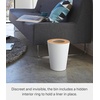 image:imageYAMAZAKI Home Round Trash Can  Small Modern Home Wastebasket for Bathroom Kitchen Office Round Steel  Wood 185 gallons 7 liters Lid No Assembly ReqAsh