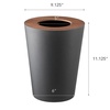 image:imageYAMAZAKI Home Round Trash Can  Small Modern Home Wastebasket for Bathroom Kitchen Office Round Steel  Wood 185 gallons 7 liters Lid No Assembly ReqWalnut