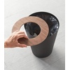 image:imageYAMAZAKI Home Round Trash Can  Small Modern Home Wastebasket for Bathroom Kitchen Office Round Steel  Wood 185 gallons 7 liters Lid No Assembly ReqWalnut