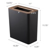 image:imageYAMAZAKI Home Round Trash Can  Small Modern Home Wastebasket for Bathroom Kitchen Office Round Steel  Wood 185 gallons 7 liters Lid No Assembly ReqWalnut