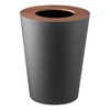 image:imageYAMAZAKI Home Round Trash Can  Small Modern Home Wastebasket for Bathroom Kitchen Office Round Steel  Wood 185 gallons 7 liters Lid No Assembly ReqWalnut