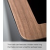 image:imageYAMAZAKI Home Round Trash Can  Small Modern Home Wastebasket for Bathroom Kitchen Office Round Steel  Wood 185 gallons 7 liters Lid No Assembly ReqWalnut