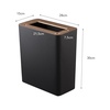 image:imageYAMAZAKI Home Round Trash Can  Small Modern Home Wastebasket for Bathroom Kitchen Office Round Steel  Wood 185 gallons 7 liters Lid No Assembly ReqWalnut