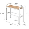 image:imageYAMAZAKI Home Shoe Organizer Bench with Wood Top Entryway Shoe Rack Black  Shoe organizer rack with a beautiful wooden bench top A smart fit for modern homes Helps keep everyday spaces organizedWhite