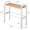 image:imageYAMAZAKI Home Shoe Organizer Bench with Wood Top Entryway Shoe Rack Black  Shoe organizer rack with a beautiful wooden bench top A smart fit for modern homes Helps keep everyday spaces organizedWhite