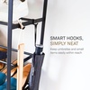 image:imageYAMAZAKI Home SixTier Shoe Organizer  Tall Slim Shoe Rack for Entryway or Closet Narrow Metal Shoe Storage with Wooden Top Modern SpaceSaving Design Steel Black Easy AssemblyBlack