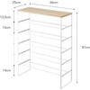 image:imageYAMAZAKI Home SixTier Shoe Organizer  Tall Slim Shoe Rack for Entryway or Closet Narrow Metal Shoe Storage with Wooden Top Modern SpaceSaving Design Steel Black Easy AssemblyWhite