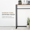 image:imageYAMAZAKI Home Slim Console Table  Narrow Entryway Table 24 Inch with Hooks UltraShallow Skinny Table for Small Spaces Modern White Narrow Console Table Steel  Wood Easy Assembly  Ultrashallow skinny console table for small spaces 24inch Adds practical everyday storage Keeps essentials organizedBlack