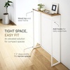 image:imageYAMAZAKI Home Slim Console Table  Narrow Entryway Table 24 Inch with Hooks UltraShallow Skinny Table for Small Spaces Modern White Narrow Console Table Steel  Wood Easy Assembly  Ultrashallow skinny console table for small spaces 24inch Adds practical everyday storage Keeps essentials organizedWhite
