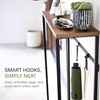image:imageYAMAZAKI Home Slim Console Table  Narrow Entryway Table 24 Inch with Hooks UltraShallow Skinny Table for Small Spaces Modern White Narrow Console Table Steel  Wood Easy Assembly  Ultrashallow skinny console table for small spaces 24inch Adds practical everyday storage Keeps essentials organizedBlack