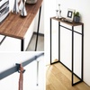 image:imageYAMAZAKI Home Slim Console Table  Narrow Entryway Table 24 Inch with Hooks UltraShallow Skinny Table for Small Spaces Modern White Narrow Console Table Steel  Wood Easy Assembly  Ultrashallow skinny console table for small spaces 24inch Adds practical everyday storage Keeps essentials organizedBlack