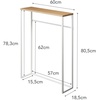 image:imageYAMAZAKI Home Slim Console Table  Narrow Entryway Table 24 Inch with Hooks UltraShallow Skinny Table for Small Spaces Modern White Narrow Console Table Steel  Wood Easy Assembly  Ultrashallow skinny console table for small spaces 24inch Adds practical everyday storage Keeps essentials organizedWhite