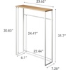 image:imageYAMAZAKI Home Slim Console Table  Narrow Entryway Table 24 Inch with Hooks UltraShallow Skinny Table for Small Spaces Modern White Narrow Console Table Steel  Wood Easy Assembly  Ultrashallow skinny console table for small spaces 24inch Adds practical everyday storage Keeps essentials organizedWhite