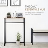 image:imageYAMAZAKI Home Slim Console Table  Narrow Entryway Table 24 Inch with Hooks UltraShallow Skinny Table for Small Spaces Modern White Narrow Console Table Steel  Wood Easy Assembly  Ultrashallow skinny console table for small spaces 24inch Adds practical everyday storage Keeps essentials organizedBlack