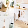 image:imageYAMAZAKI Home Slim Console Table  Narrow Entryway Table 24 Inch with Hooks UltraShallow Skinny Table for Small Spaces Modern White Narrow Console Table Steel  Wood Easy Assembly  Ultrashallow skinny console table for small spaces 24inch Adds practical everyday storage Keeps essentials organizedWhite