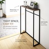 image:imageYAMAZAKI Home Slim Console Table  Narrow Entryway Table 24 Inch with Hooks UltraShallow Skinny Table for Small Spaces Modern White Narrow Console Table Steel  Wood Easy Assembly  Ultrashallow skinny console table for small spaces 24inch Adds practical everyday storage Keeps essentials organizedBlack