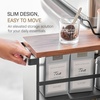 image:imageYAMAZAKI Home Slim Rolling Storage Cart  Narrow Kitchen Storage Cabinet with Handle Slim Storage Cart with Wheels Easy Assembly 32  Steel Black