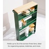image:imageYAMAZAKI Home Slim Rolling Storage Cart  Narrow Kitchen Storage Cabinet with Handle Slim Storage Cart with Wheels Easy Assembly 32  Steel Forest Green