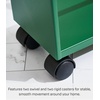 image:imageYAMAZAKI Home Slim Rolling Storage Cart  Narrow Kitchen Storage Cabinet with Handle Slim Storage Cart with Wheels Easy Assembly 32  Steel Forest Green